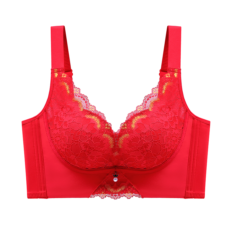 Blossoms And Stems In Bright Red